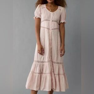 American Eagle Outfitters Light Pink Maxi Dress